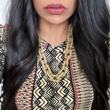 Load image into Gallery viewer, Matte Rectangle Link Necklace