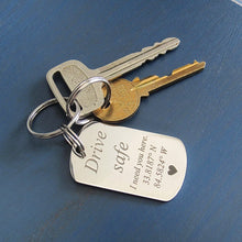 Load image into Gallery viewer, Custom Engraved ID Tag Keychain