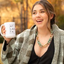 Load image into Gallery viewer, Matte Metallic Mix Geometric Link Necklace