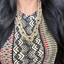 Load image into Gallery viewer, Matte Rectangle Link Necklace