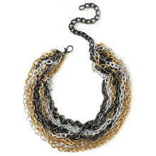 Load image into Gallery viewer, Chunky Mixed Multi-layer Oval Link Necklace