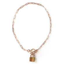 Load image into Gallery viewer, Paperclip Padlock Choker