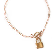 Load image into Gallery viewer, Paperclip Padlock Choker
