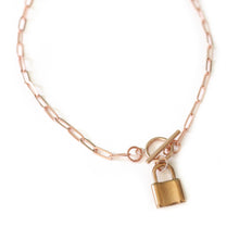 Load image into Gallery viewer, Paperclip Padlock Choker