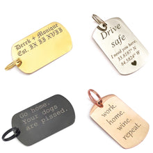 Load image into Gallery viewer, Custom Engraved ID Tag Keychain
