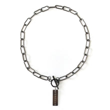 Load image into Gallery viewer, Engraved Bar Paper Clip Necklace