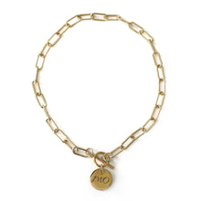 Load image into Gallery viewer, Engraved Coin Paper Clip Necklace