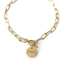 Load image into Gallery viewer, Engraved Coin Paper Clip Necklace