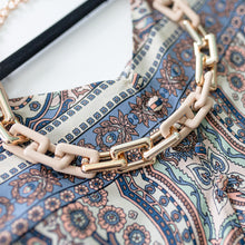 Load image into Gallery viewer, Matte Metallic Mix Geometric Link Necklace
