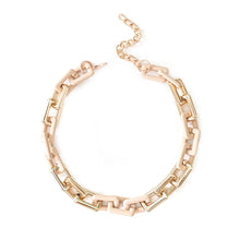 Load image into Gallery viewer, Matte Metallic Mix Geometric Link Necklace