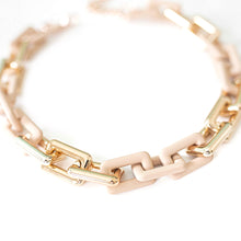 Load image into Gallery viewer, Matte Metallic Mix Geometric Link Necklace