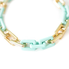 Load image into Gallery viewer, Matte Metallic Mix Geometric Link Necklace