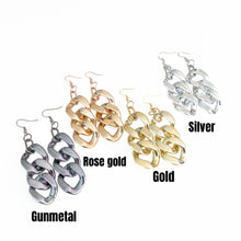 Load image into Gallery viewer, Acrylic Cuban Link Earrings