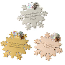 Load image into Gallery viewer, Customized Snowflake Ornament