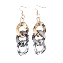 Load image into Gallery viewer, Mixed Metal Acrylic Cuban Link Earrings