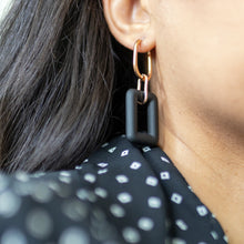 Load image into Gallery viewer, Matte Rectangle Link Earrings