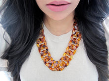 Load image into Gallery viewer, Tortoise Shell Acrylic Link Necklace