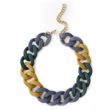 Load image into Gallery viewer, Color Block Acrylic Link Necklace