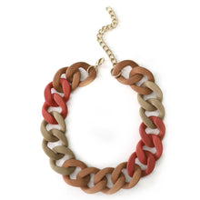 Load image into Gallery viewer, Color Block Acrylic Link Necklace