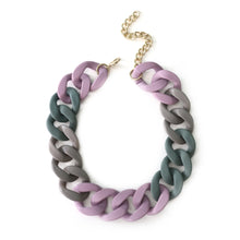 Load image into Gallery viewer, Color Block Acrylic Link Necklace
