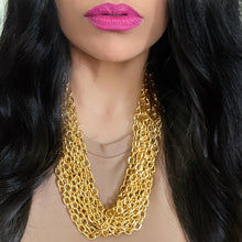 Load image into Gallery viewer, Chunky Multi-layer Oval Link Necklace