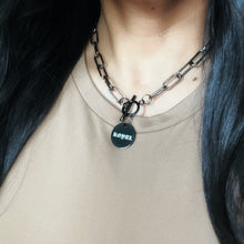Load image into Gallery viewer, Engraved Coin Paper Clip Necklace