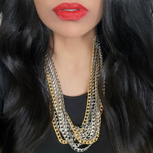Load image into Gallery viewer, Chunky Mixed Multi-layer Cuban Link Necklace