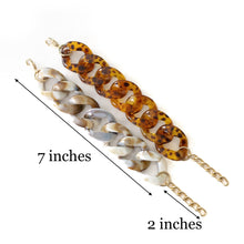 Load image into Gallery viewer, Tortoise Shell Acrylic Link Bracelet
