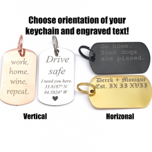Load image into Gallery viewer, Custom Engraved ID Tag Keychain