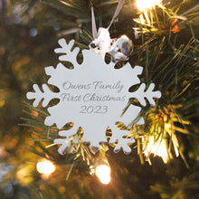 Load image into Gallery viewer, Customized Snowflake Ornament