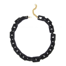 Load image into Gallery viewer, Matte Rectangle Link Necklace
