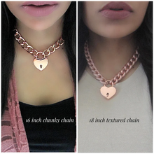 Load image into Gallery viewer, Heart Padlock Choker