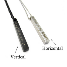 Load image into Gallery viewer, Engraved Bar Necklace
