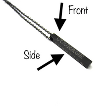 Load image into Gallery viewer, Engraved Bar Necklace