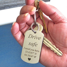 Load image into Gallery viewer, Custom Engraved ID Tag Keychain
