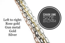 Load image into Gallery viewer, Engraved Coin Paper Clip Necklace
