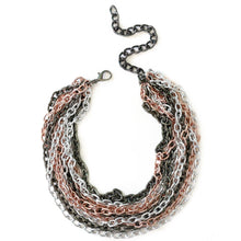 Load image into Gallery viewer, Chunky Mixed Multi-layer Oval Link Necklace

