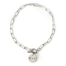 Load image into Gallery viewer, Engraved Coin Paper Clip Necklace
