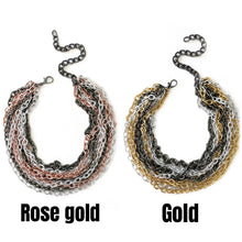 Load image into Gallery viewer, Chunky Mixed Multi-layer Oval Link Necklace
