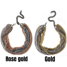 Load image into Gallery viewer, Chunky Mixed Multi-layer Cuban Link Necklace
