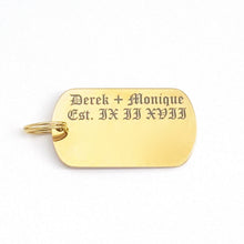 Load image into Gallery viewer, Custom Engraved ID Tag Keychain
