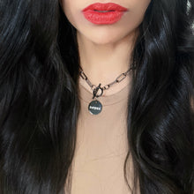 Load image into Gallery viewer, Engraved Coin Paper Clip Necklace

