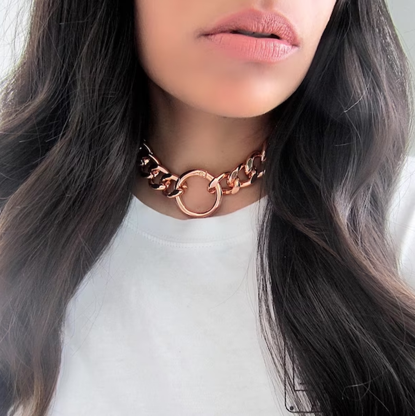 Cuban Link O-Ring Choker – beneathmyveildesigns1