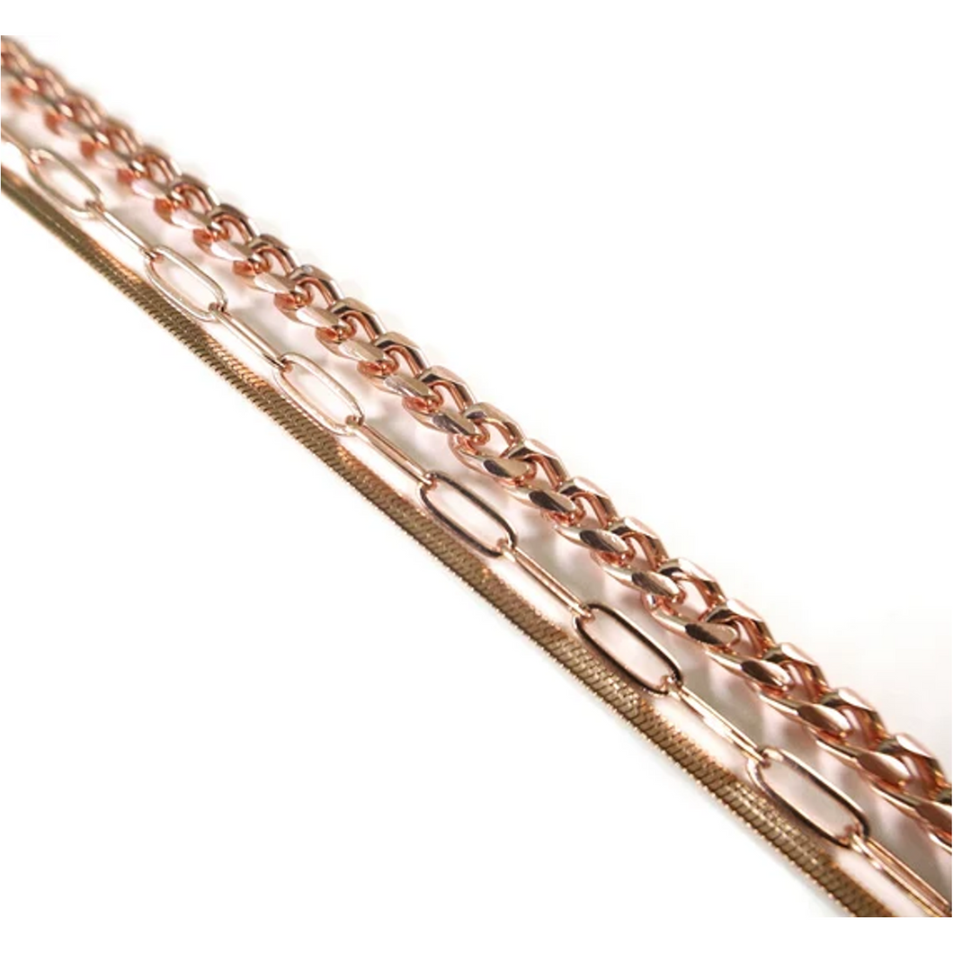 Cuban Link Anklet Set