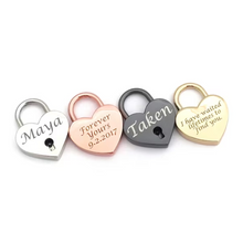 Load image into Gallery viewer, Engraved Heart Padlock
